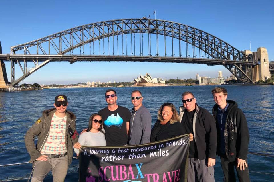 Scuba divers on an TripPro Travel Co. group trip
